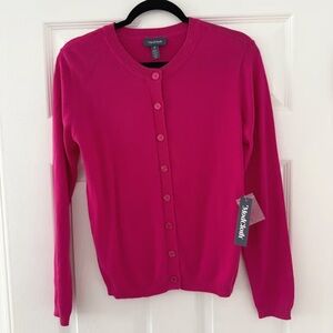Modcloth Women's Vibrant Pink Cardigan Sweater